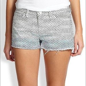 Jbrand ombré dot cut off shorts